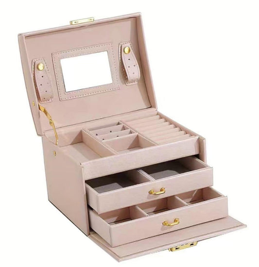 Caja de almacenamiento joyas- rosa