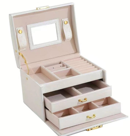 Caja de almacenamiento joyas- blanco